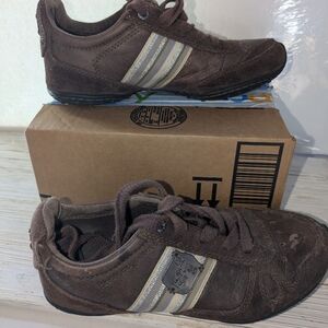 Diesel Brown Suede Lace-Up Sneaker